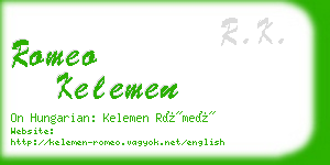 romeo kelemen business card